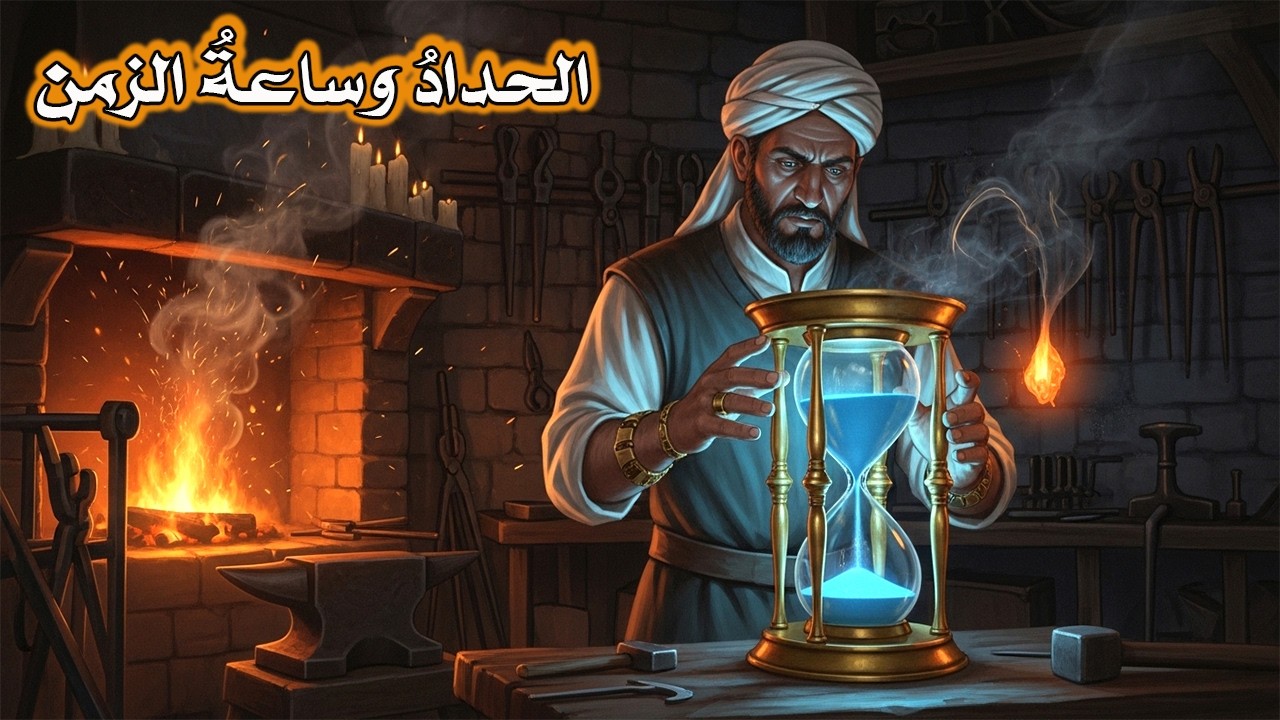 الحدادُ وساعةُ الزمن: حكاية حداد فقير صنع ساعة توقف الزمن، لـيجدَ نفسَهُ سجيناً لـعدمٍ لا يرحم.