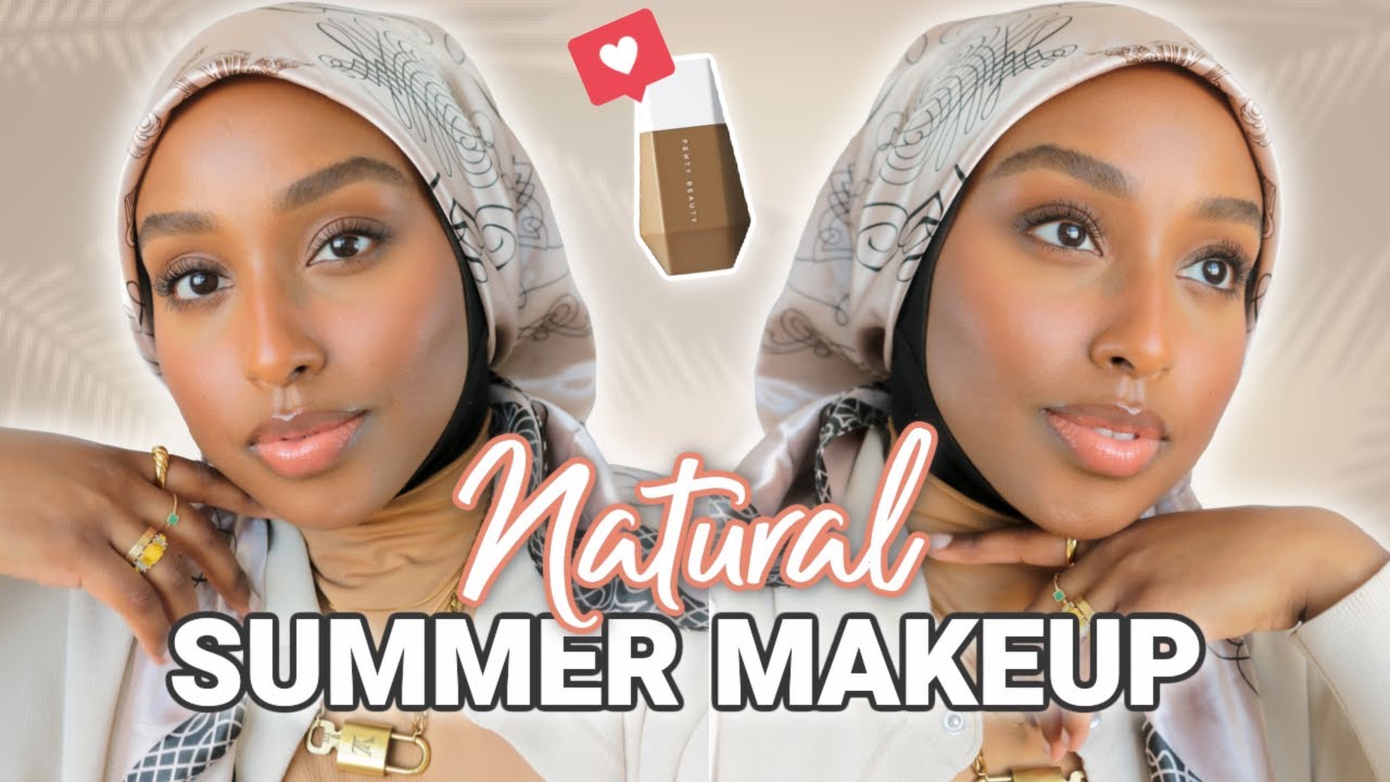 NATURAL SUMMER MAKEUP | Fenty Beauty Eaze Drop Skin Tint Review | Aysha Harun