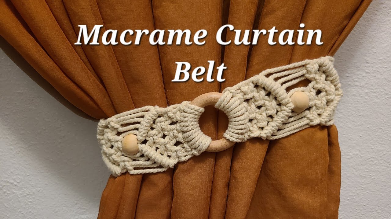 #macrame Curtain Belt decor