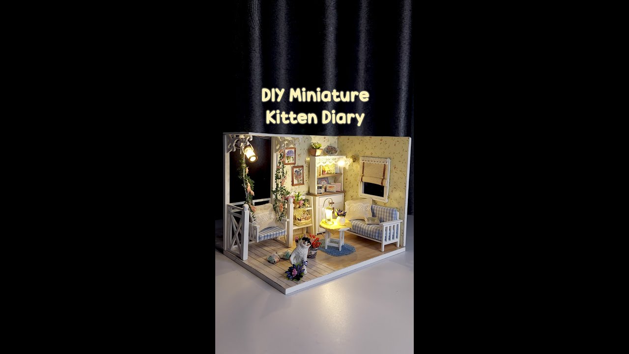 Cobain DIY Miniature House Kitten Diary ✨️ #shorts #diyminiature #diyminiaturehouse