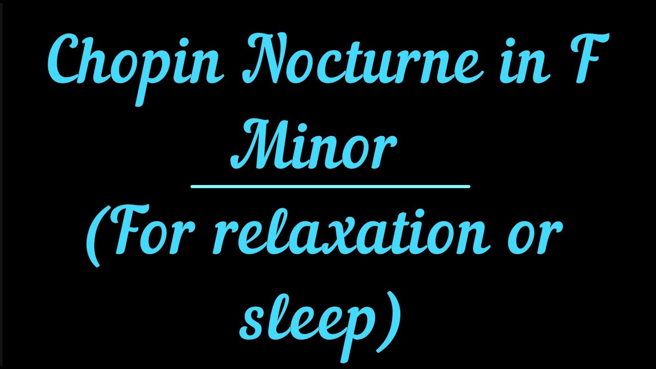 Chopin Nocturne in F minor muffled piano with subtle rain for sleep or relaxation.