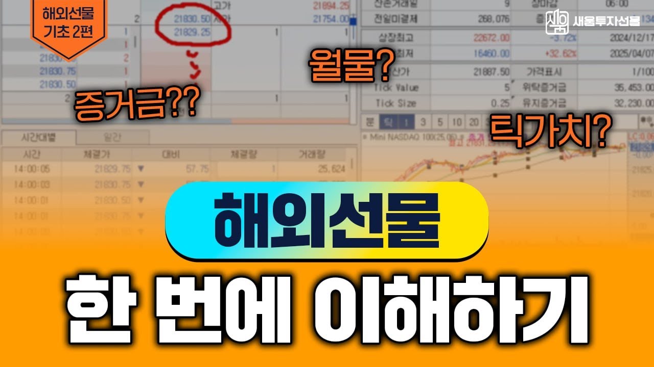 [해외선물 기초강의] #2편 : 증거금, 월물, 틱가치, 거래소까지 한 번에 이해하기