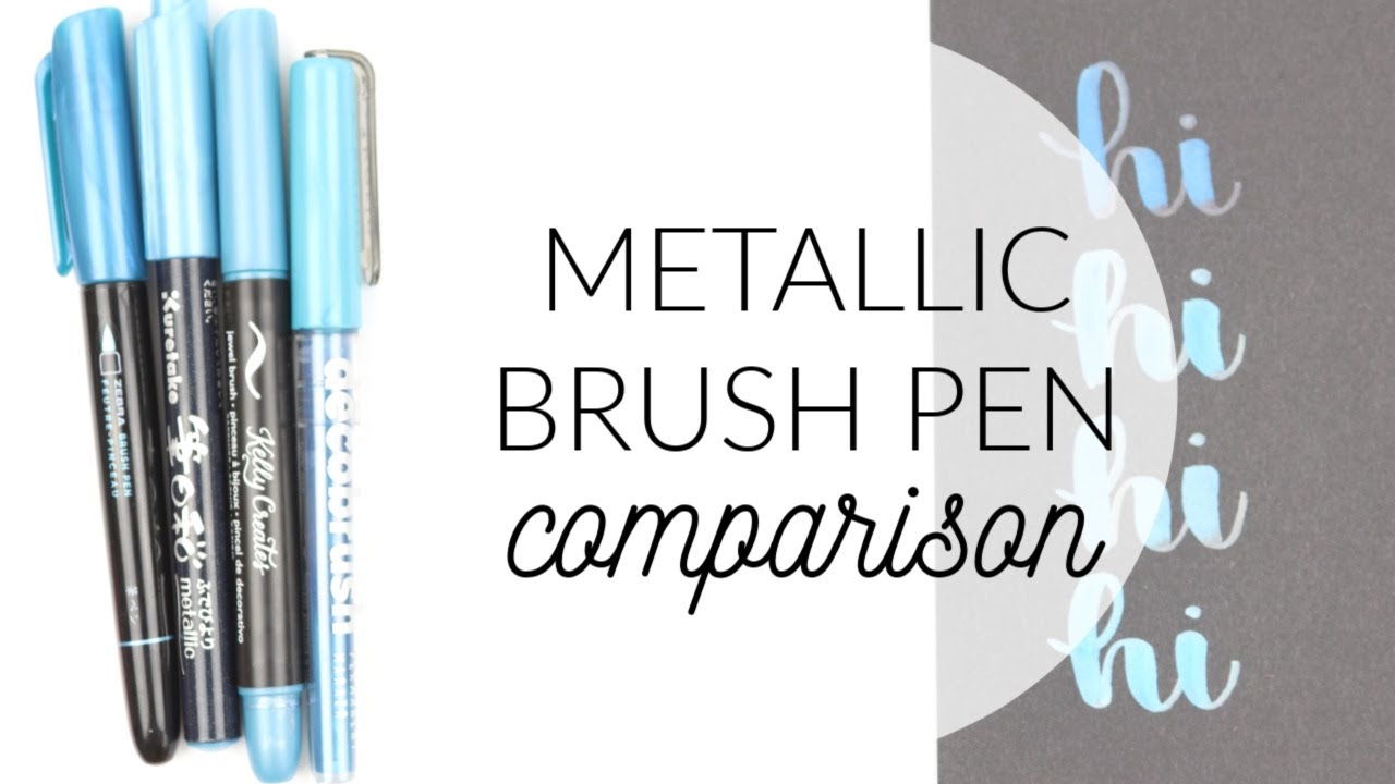 Metallic Brush Pen Comparison for Handlettering and Calligraphy