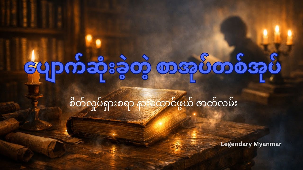 ပျောက်ဆုံးခဲ့တဲ့ စာအုပ်တစ်အုပ် | စိတ်လှုပ်ရှားစရာ နားထောင်ဖွယ် Legendary Myanmar ဇာတ်လမ်း