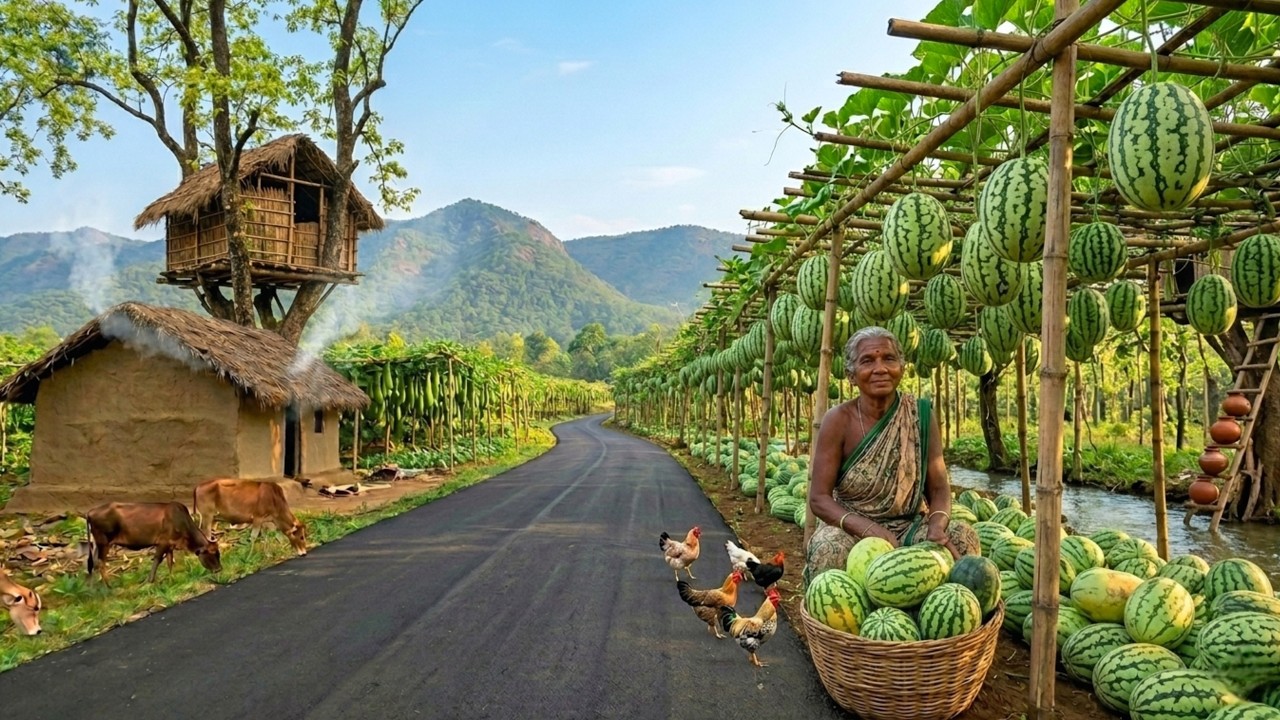 Peaceful Mountain Village Life | Living Close to Nature