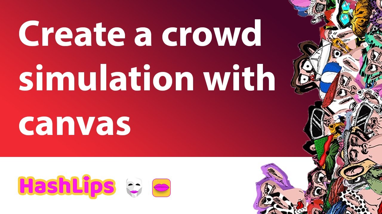 Create a crowd simulation with canvas