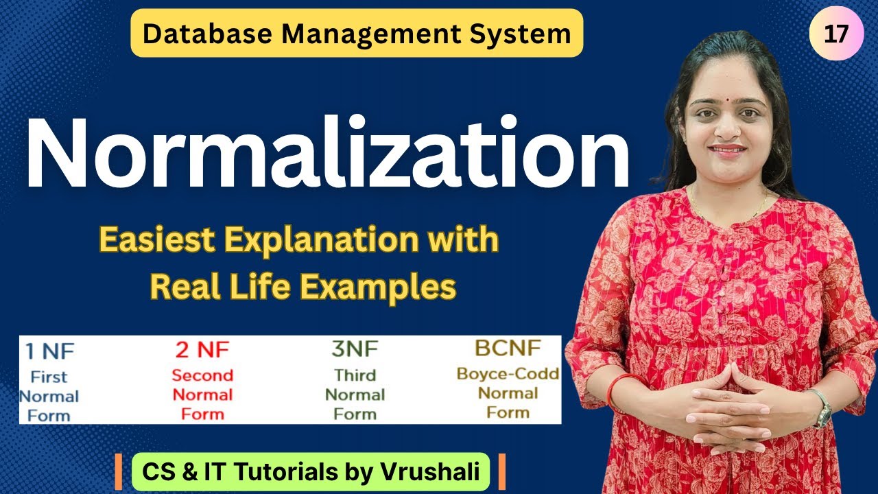 DBMS 17:  Normalization Explained Simply with Examples | ALL NORMAL FORMS