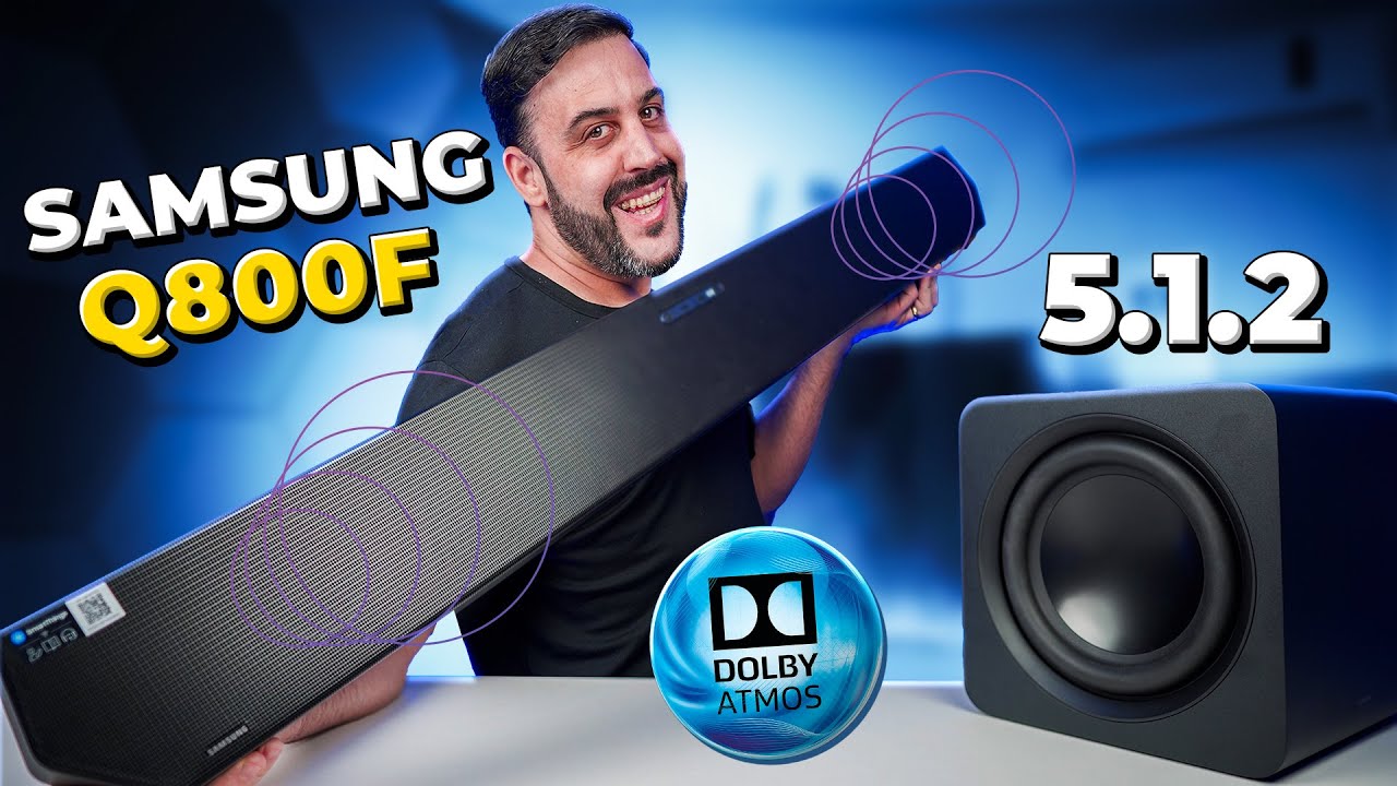Testei o NOVO SOUNDBAR SAMSUNG Q800F 5.1.2 com DOLBY ATMOS e DTS-X!