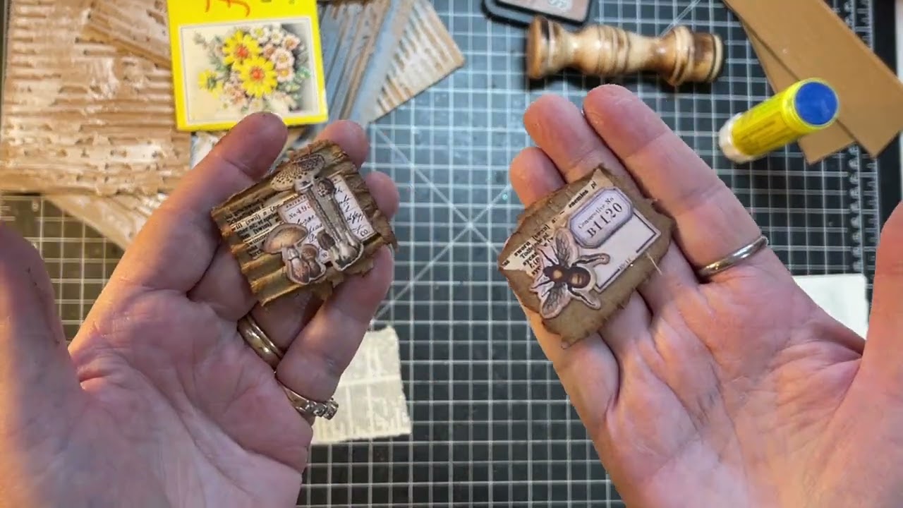 Scrappy Saturday! - Journal Toppers with Corrugated Cardboard Scraps!