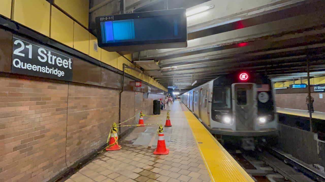 IND 63rd Street Line: (F) (Q) & (R) train action along the 63rd Street Line