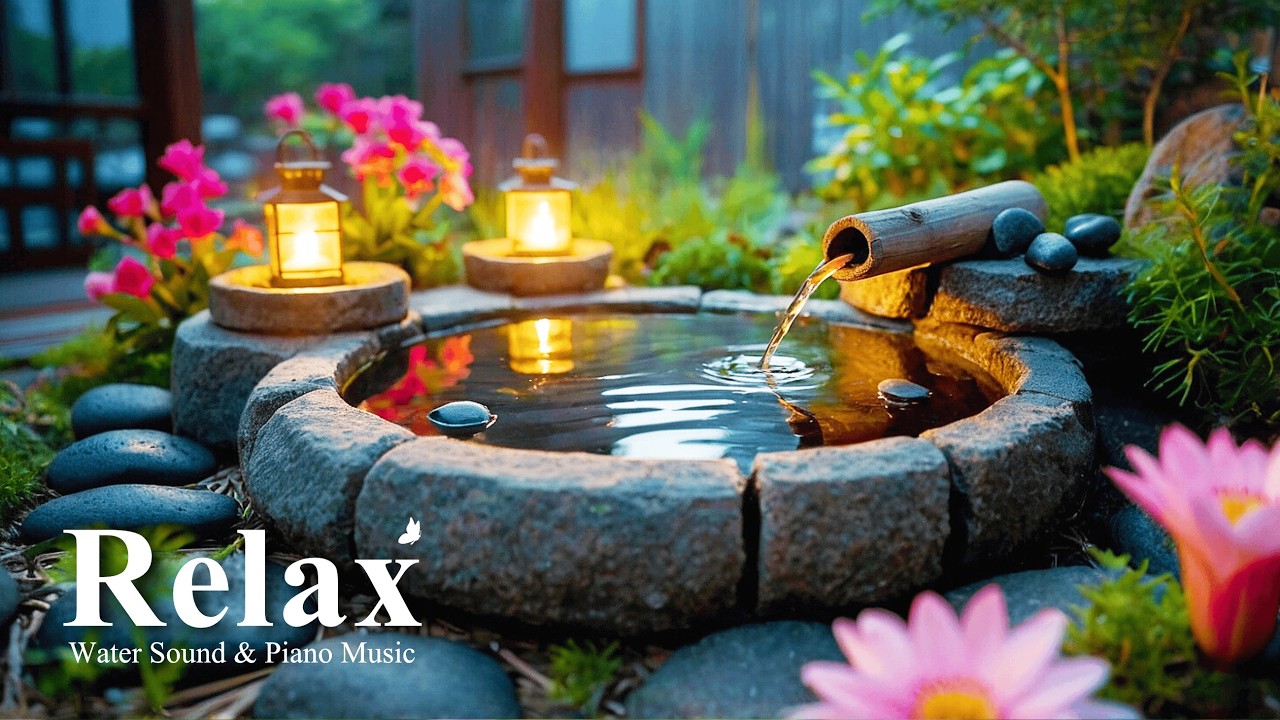 Relaxing Piano with Flowing Water Sounds 🌿 Relieve Stress, Anxiety & Depression | Calm Mind & Body