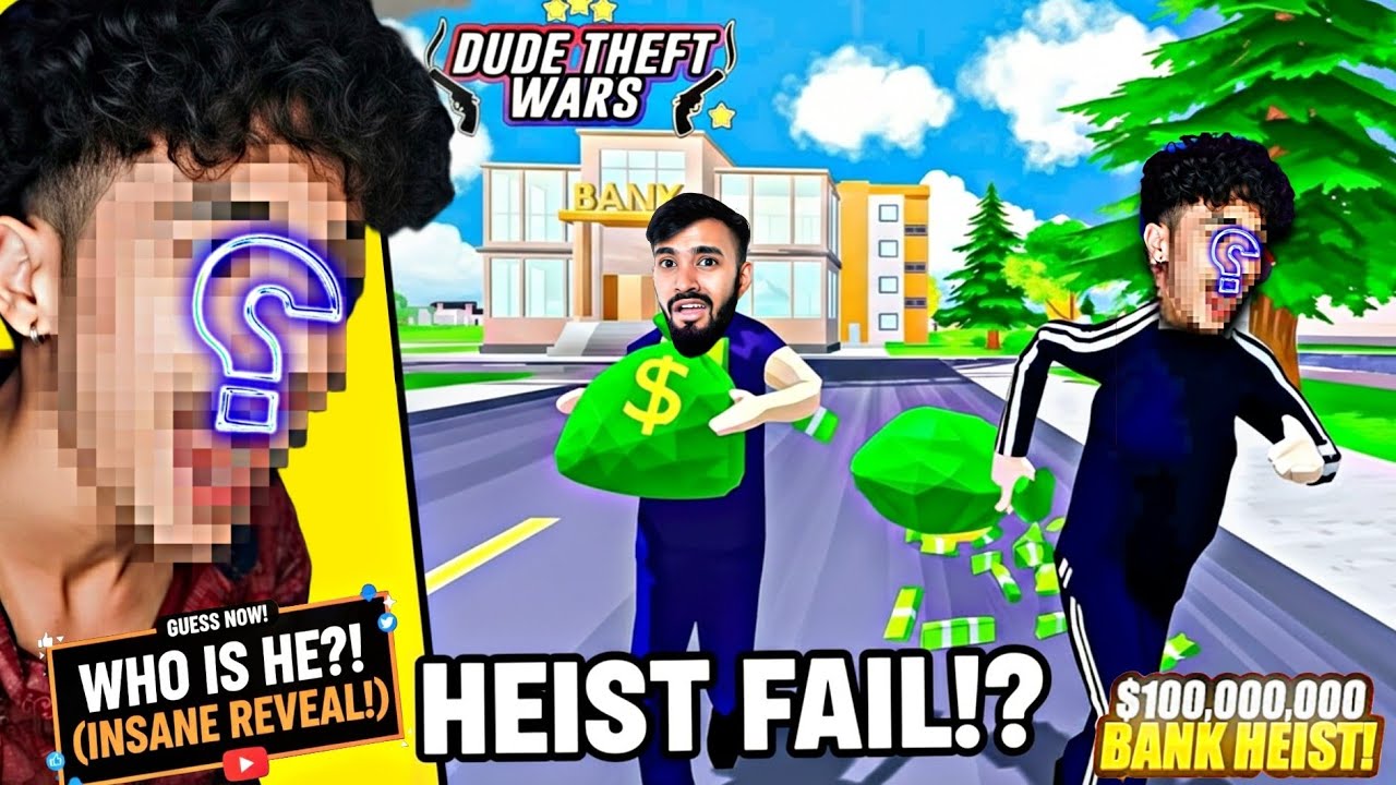 Dude Theft Wars: My First $100,000,000 Heist Went Wrong! 😱 | Shawxx gaming
