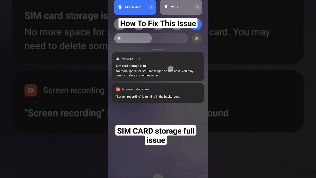 How to fix this ? SIM card storage issue can anyone one suggest #youtube #simcard #viral #mobile