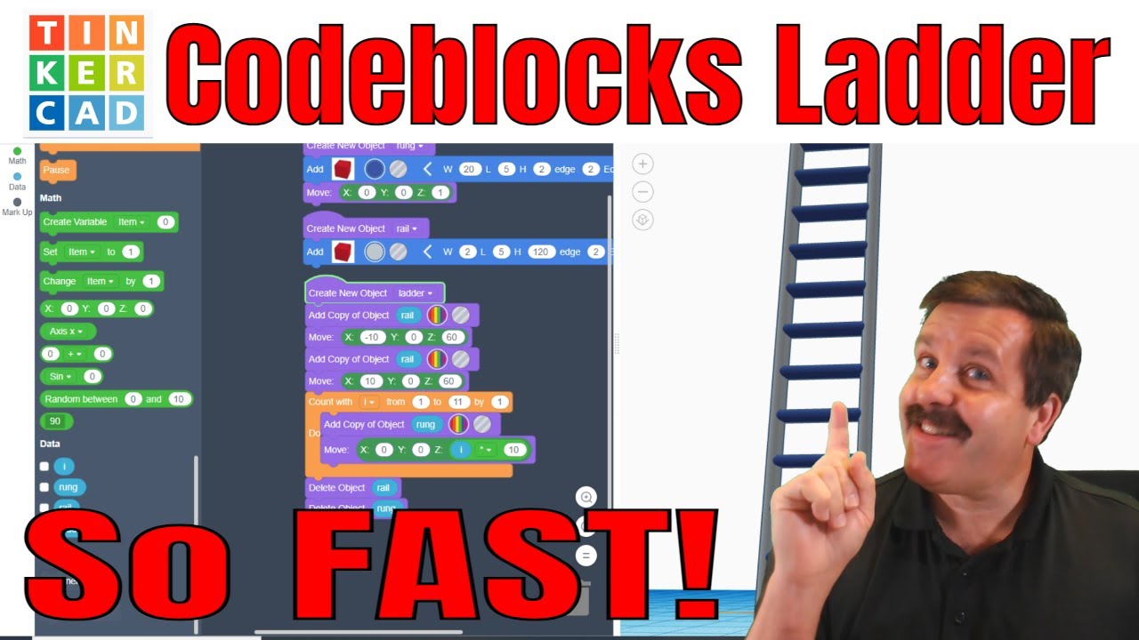 Create a Ladder Using Tinkercad Codeblocks | Simple Steps & Tips too!