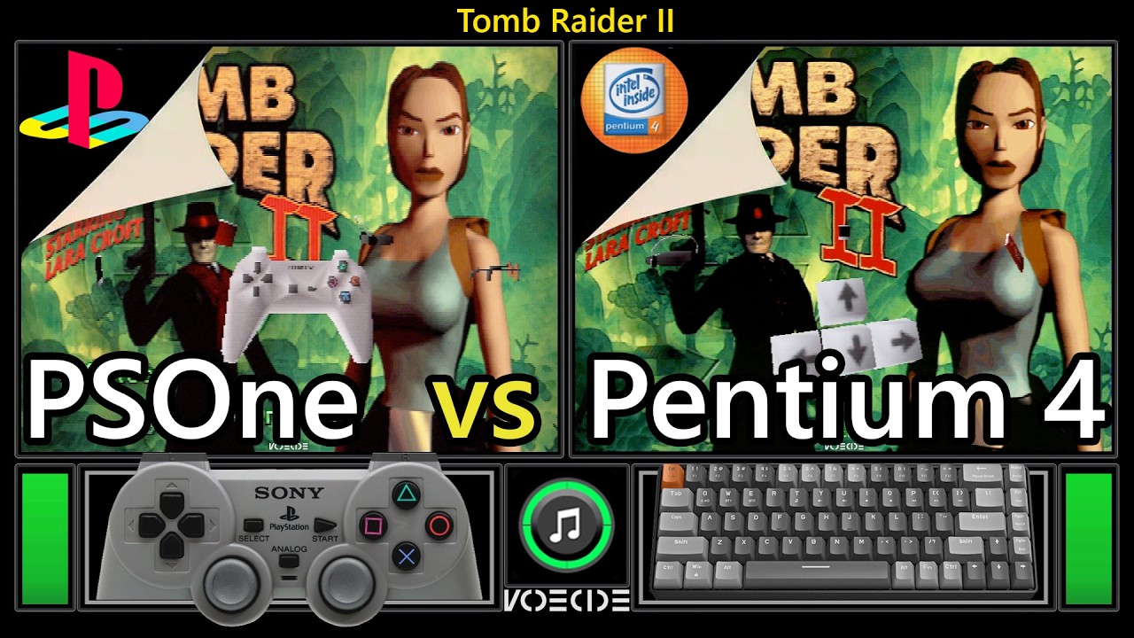 Tomb Raider II (PlayStation vs PC w/ Pentium 4) Real Hardware Comparison
