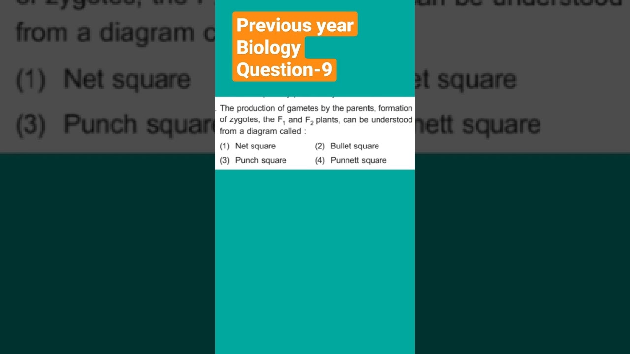 Previous year Biology Question-9
