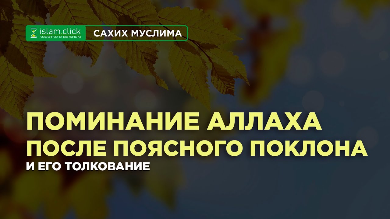 Поминание Аллаха (зикр) после поясного поклона (руку') и его толкование (тафсир) | Абу Яхья Крымский