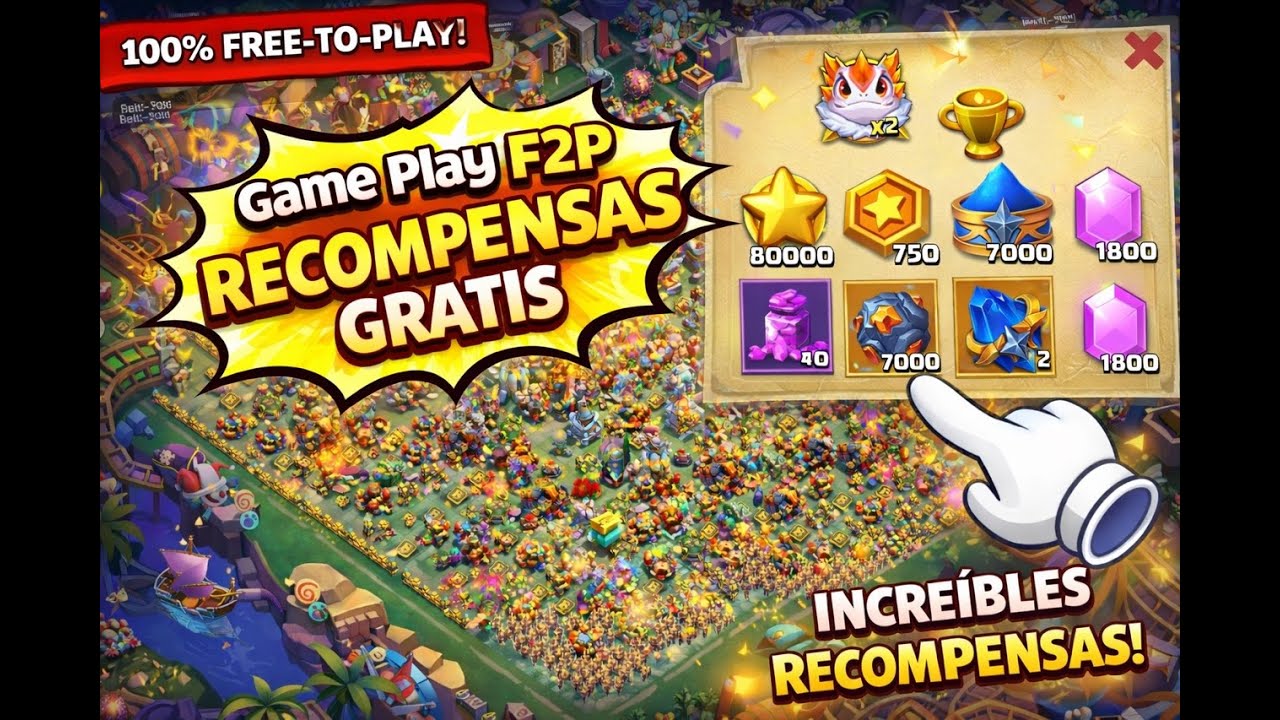 Game Play F2P | Recompensas Gratis | Castle Clash | Castillo Furioso | Rupe the Legend |