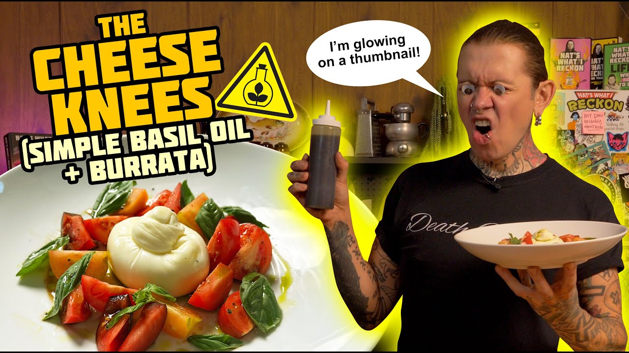 Burrata and Basil Oil
