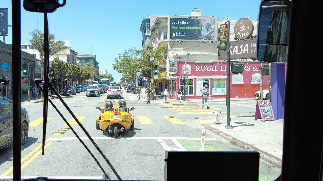 [4K] First time riding 19 Polk Muni Bus (San Francisco, California, USA)