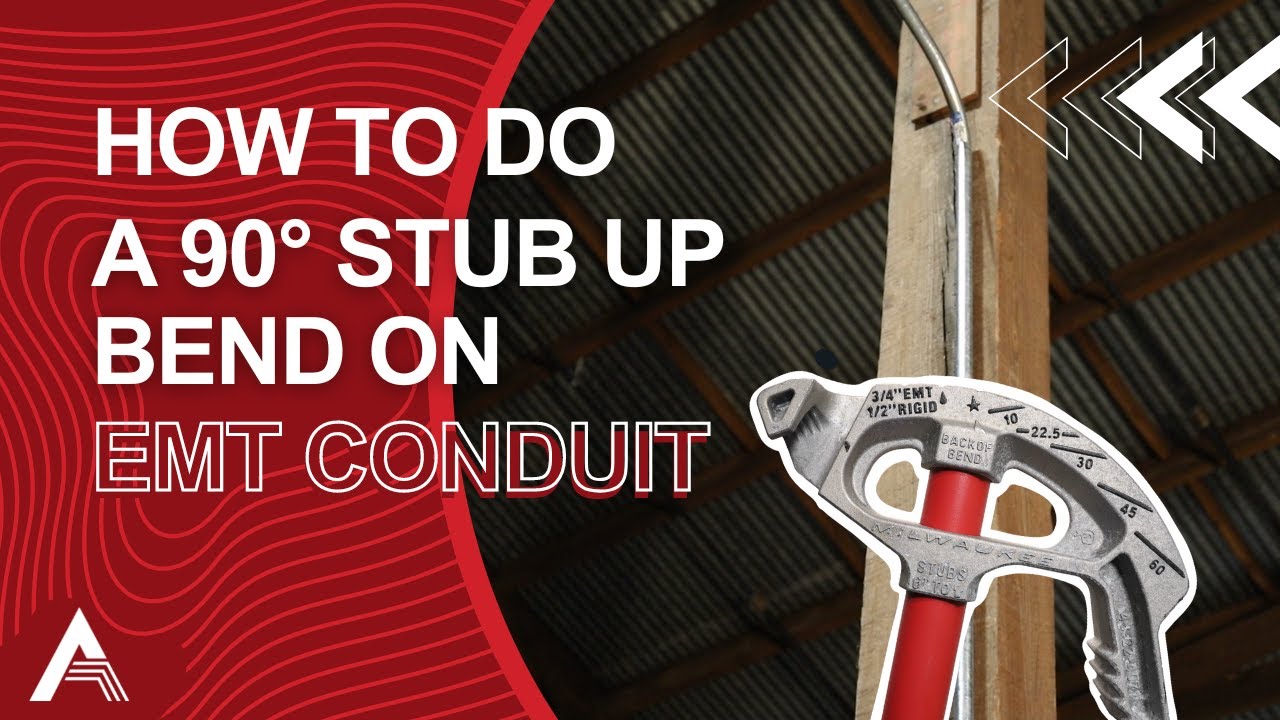 How To Do A 90 Degree Stub Up Bend On EMT Conduit