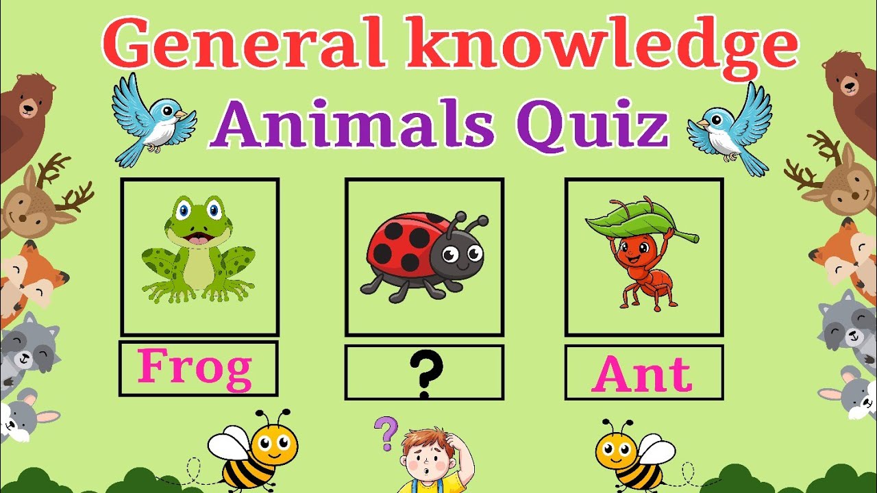 General knowledge animals quiz for kids| Animals quiz for kids| Easy G. K. questions and answers|