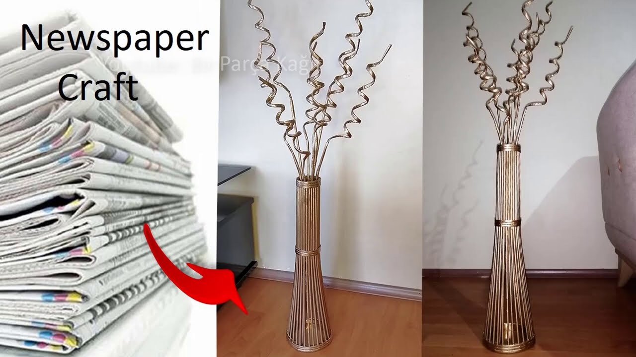 Newspaper Craft - Home Decoration Ideas - Paper Home Decor - DIY