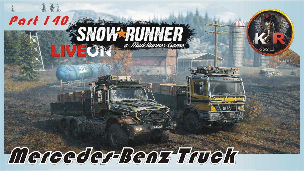 SnowRunner #140  Mercedes-Benz Dual Pack 1: Actros i Zetros w akcji - test demonów  / LiveOn PL