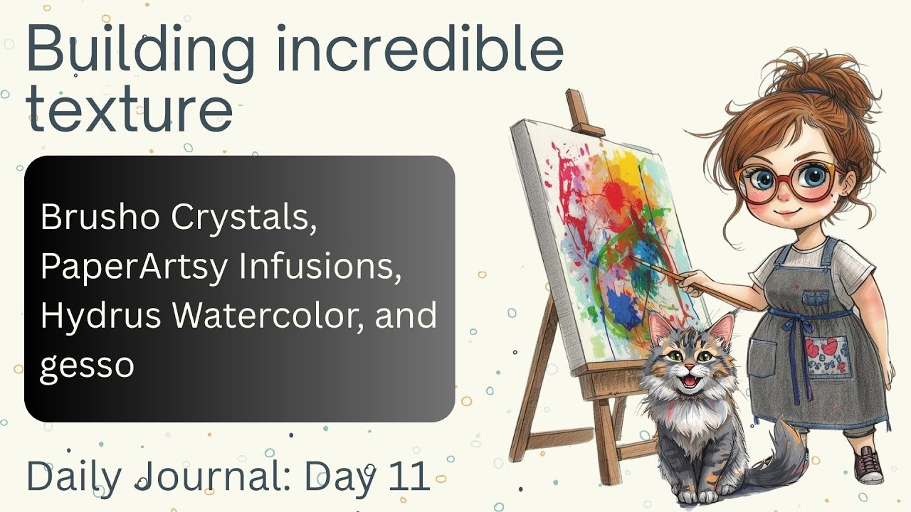 Build INCREDIBLE TEXTURE using Brusho Crystals, PaperArtsy Infusions, Hydrus Watercolor, and gesso