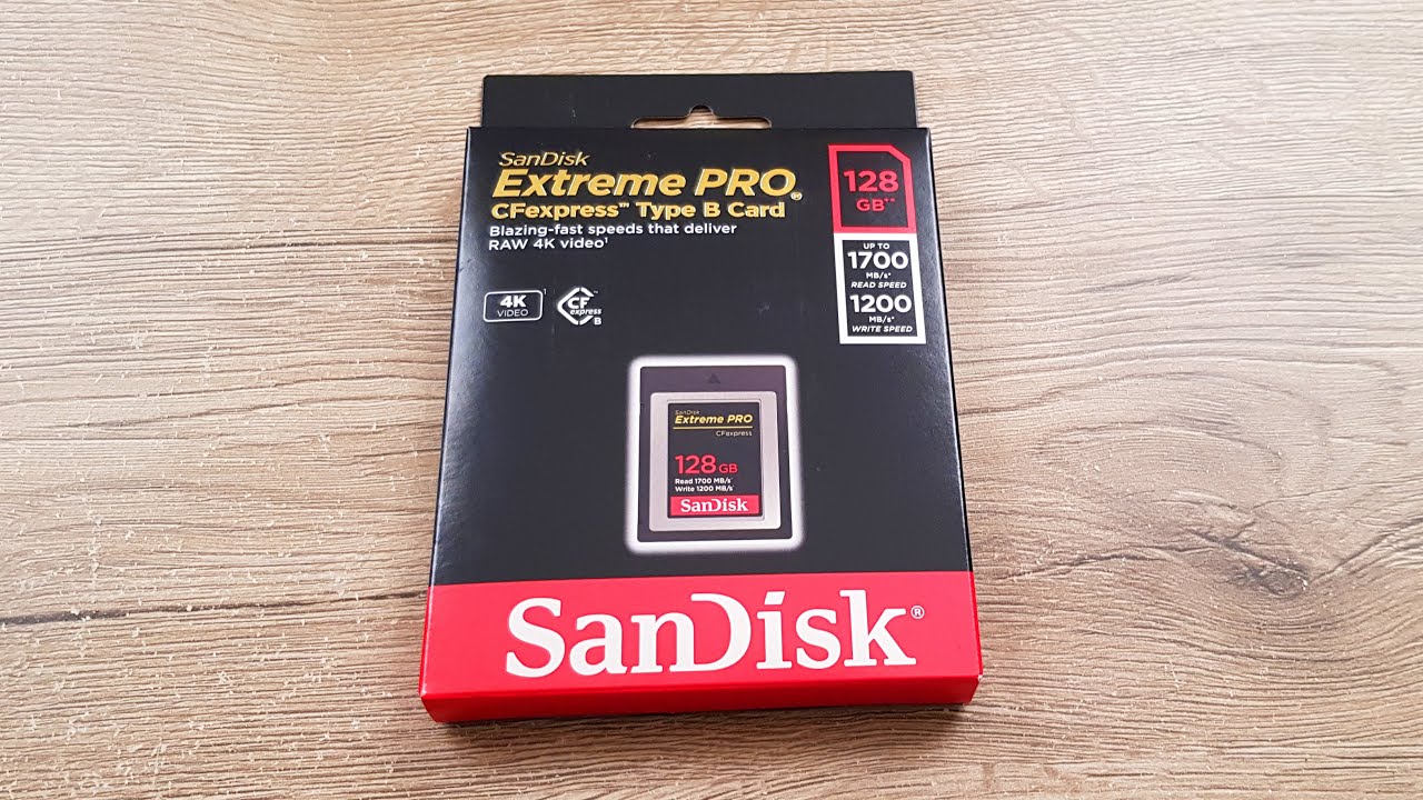 SanDisk Extreme PRO CFexpress Type B Card unboxing