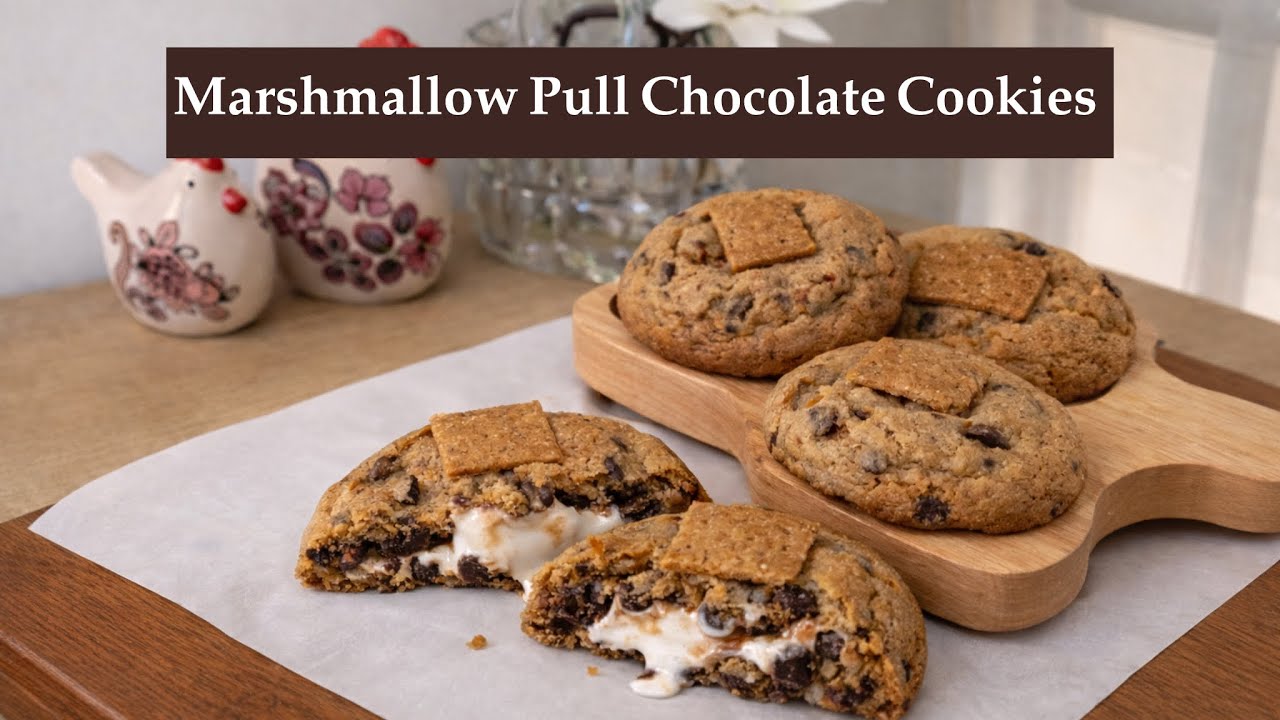 Marshmallow Pull Chocolate Cookies