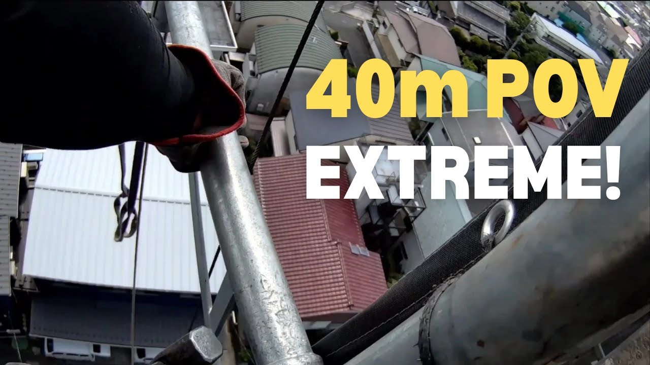 POV: Extreme Scaffolding Work at 40m!(High Risk)