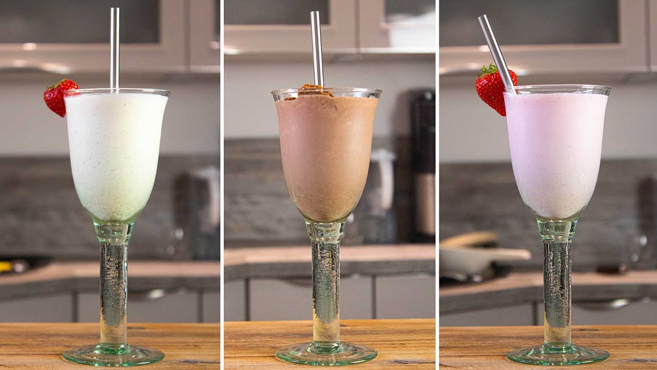 Die BESTEN McDonald's MILCHSHAKES Zuhause Selber Machen (Vanille, Schokolade, Erdbeere)