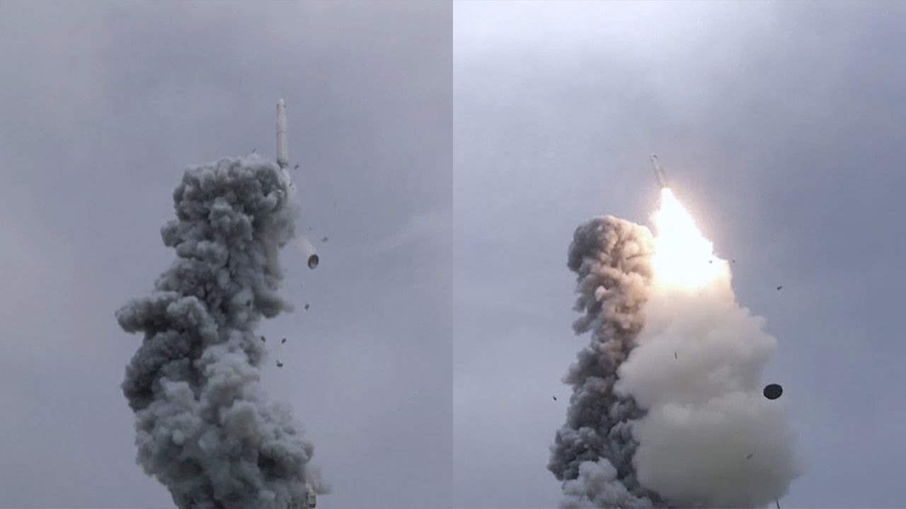 Long March-11 launch seen from the sea platform