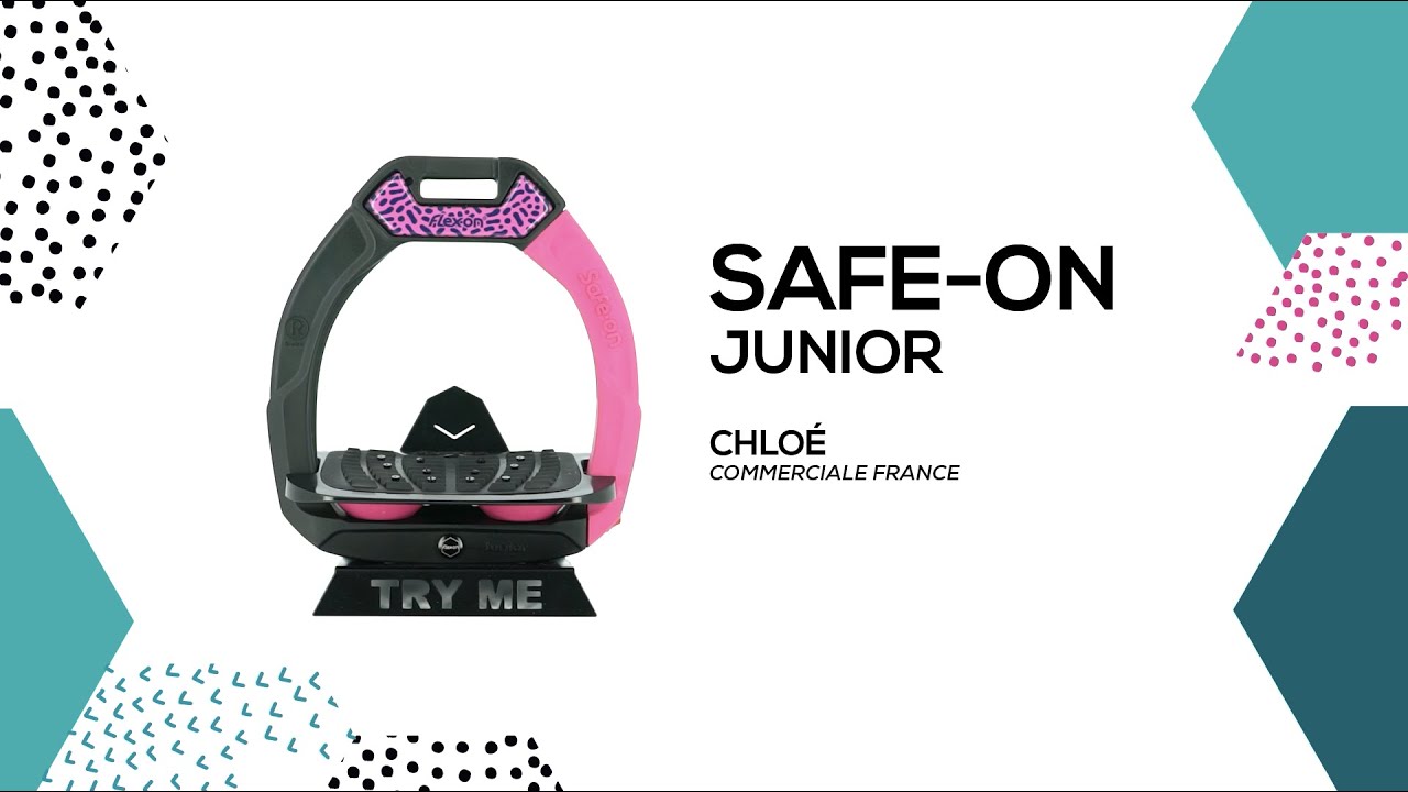 L'&eacute;trier Safe-on junior de la gamme Flex-on, l'&eacute;trier secure des petits cavaliers #flexonstirrups