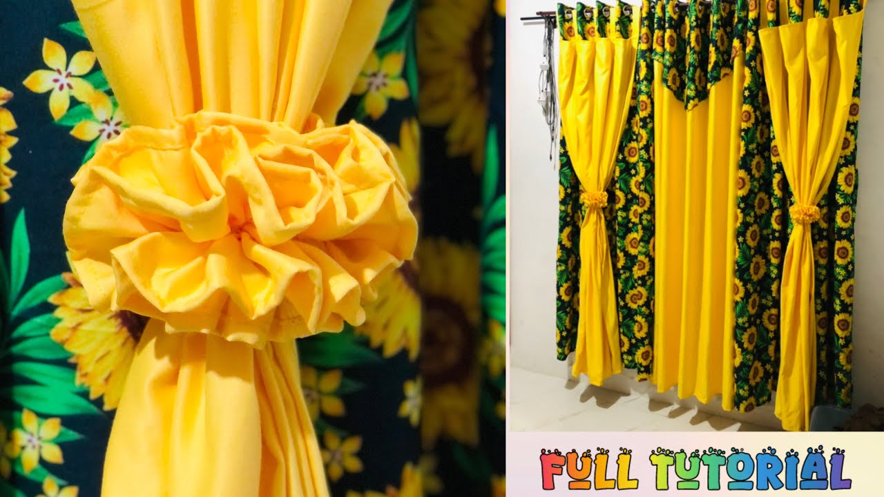 Flower Curtain Tie | Simple Way of Making Curtain Tie | Full Tutorial | DIY