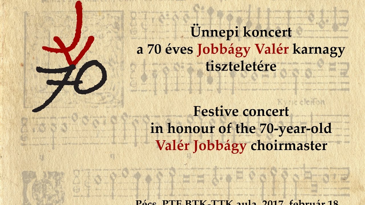 JV70 - Meglepetéskoncert - Jobbágy Valér karnagy 70. születésnapja