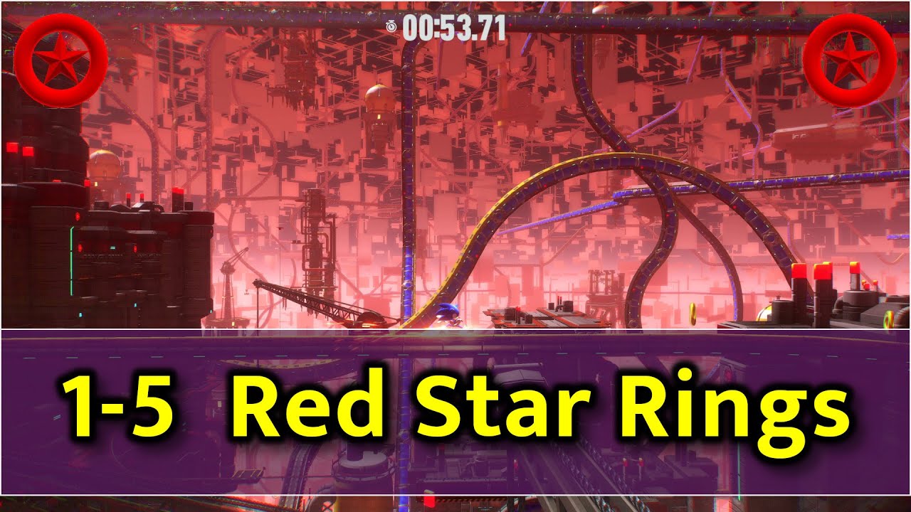 Sonic Frontiers - 1-5 All Red Star Rings