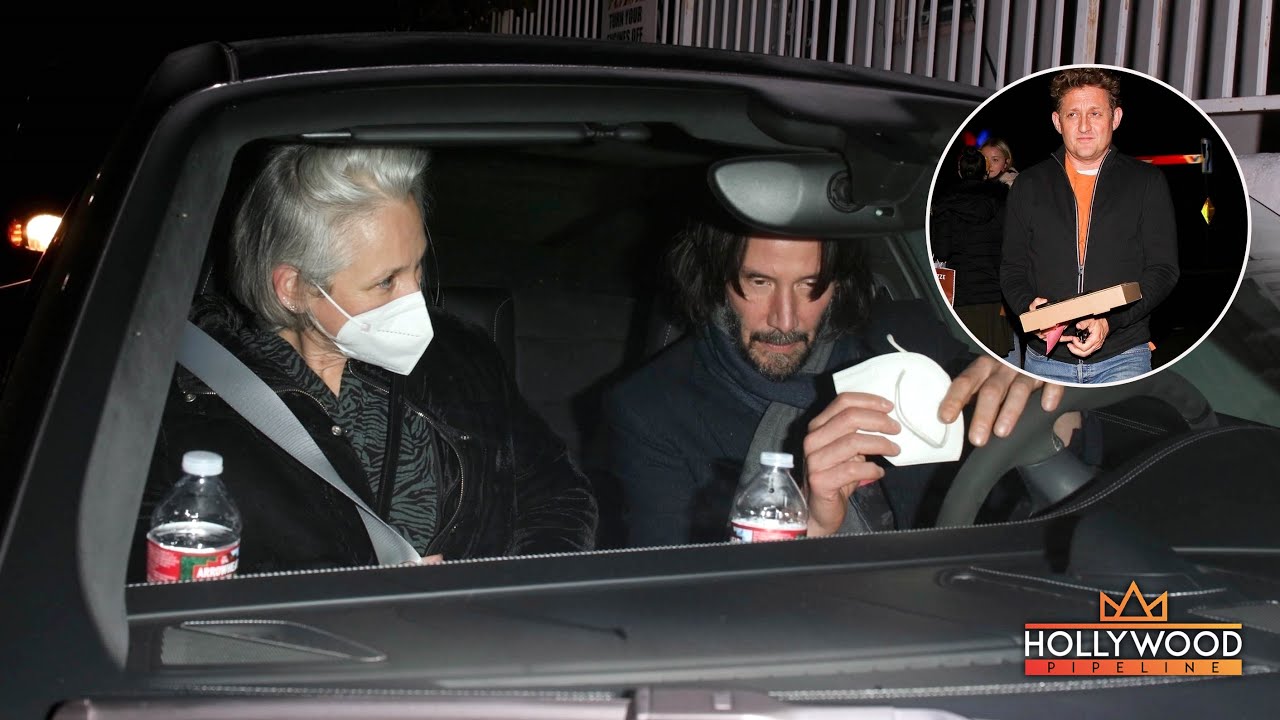 “Bill & Ted’s” Keanu Reeves and Alex Winter double-date at Pizza Mozza