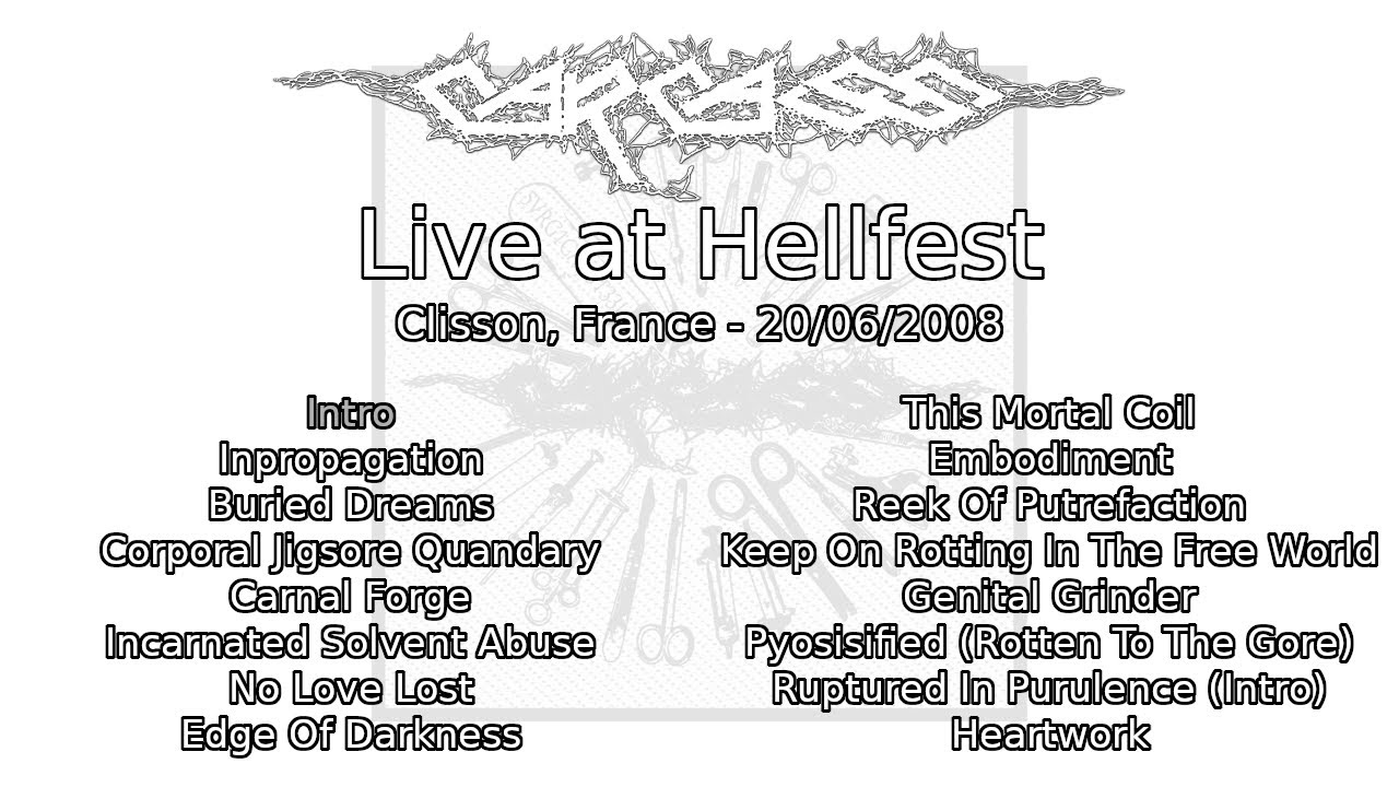 Carcass (UK) - Live at Hellfest 2008 (20/06/2008) [Audio only]