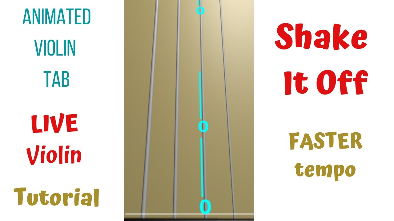 SHAKE IT OFF 💃🕺 Taylor Swift | FASTER Tempo | 🎻LIVE Violin Cover Tutorial with Animated Violin TAB