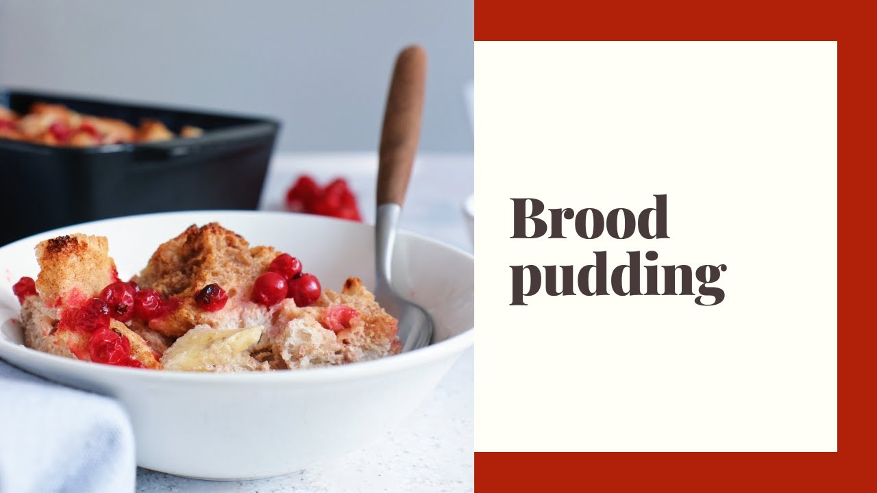 Recept: broodpudding met rode bessen