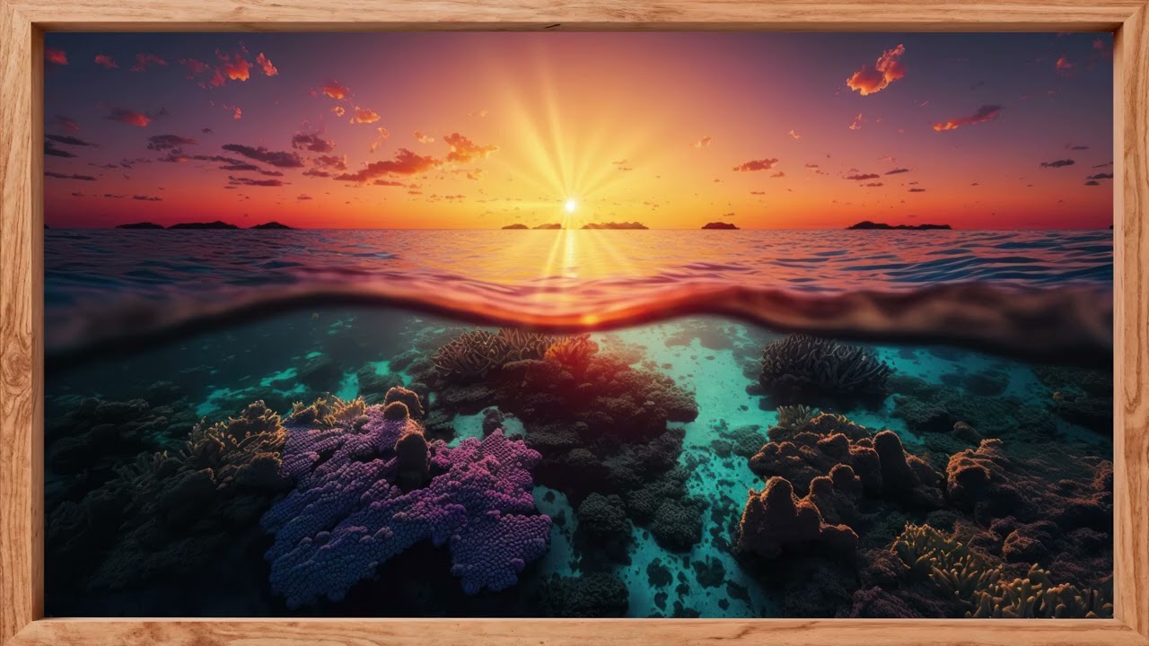 Sunset underwater / TV Display 4K