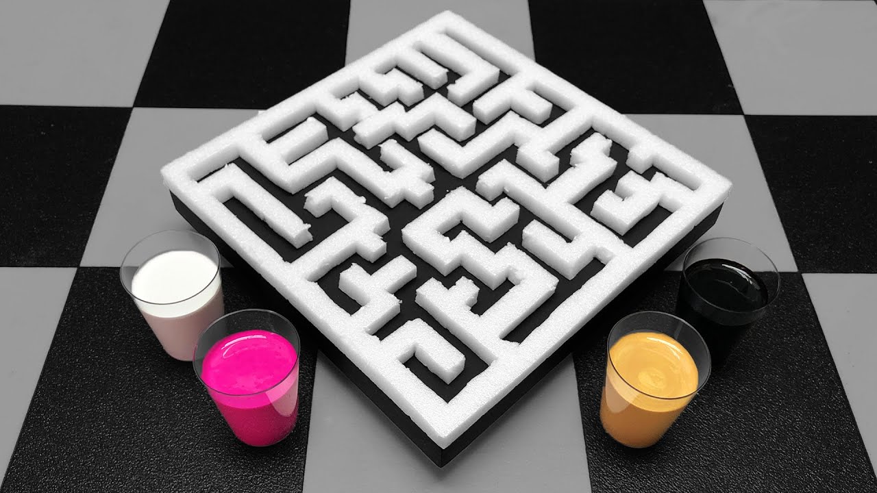 Акриловая заливка ЛАБИРИНТОМ - потрясающий результат! | JFA