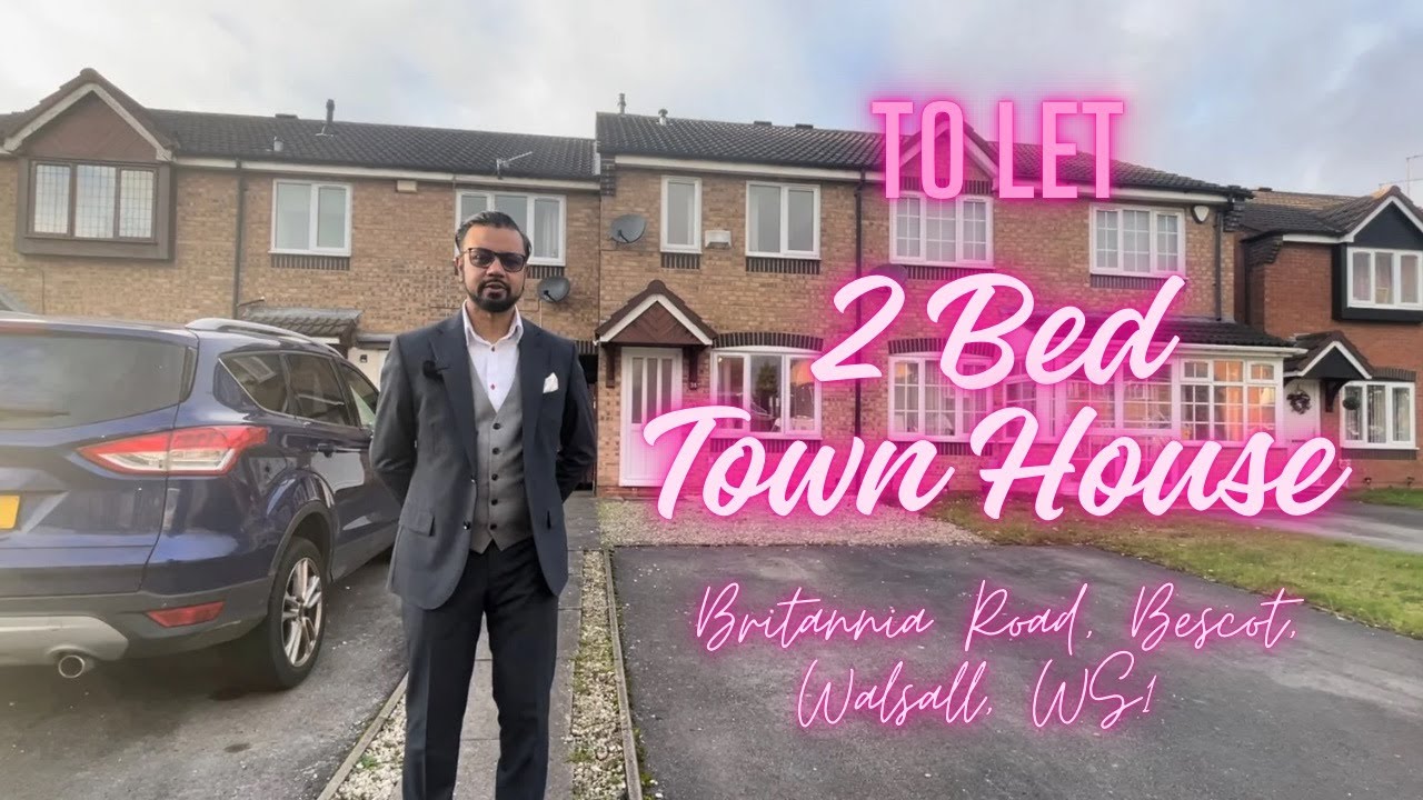 TO LET - 2 Bed Town House, Britannia Road, Bescot, Walsall, WS1.