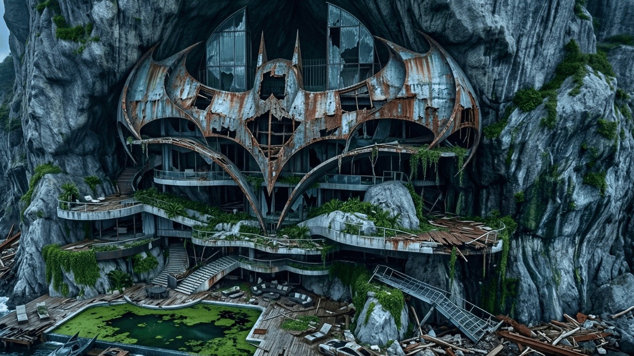 100-Year-Old Abandoned Cliffside Cave Transformed Into A Batman Luxury Ocean Fortress