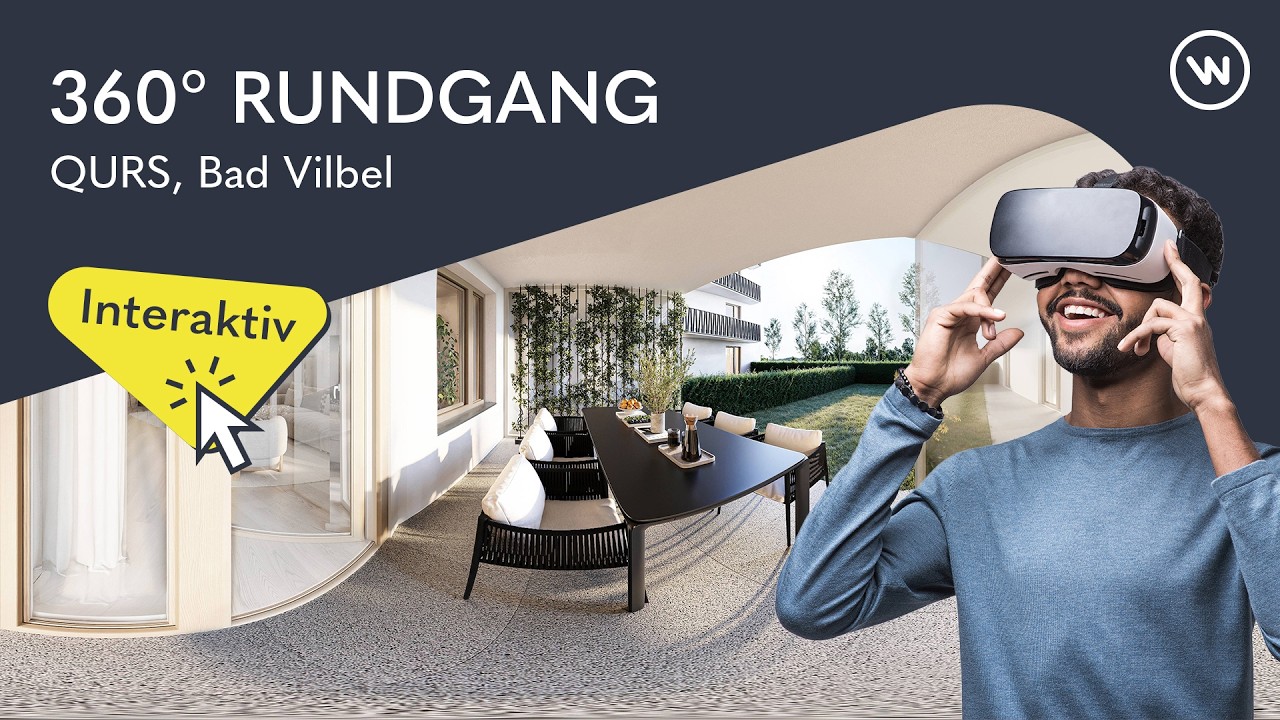 360° Rundgang: 4-Zimmer-Gartenwohnung | Neubauprojekt QURS, Bad Vilbel