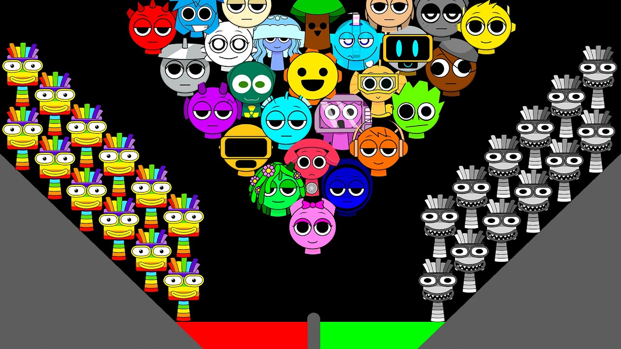SPRUNKI VS SEVEN Phase 1 vs Phase 2 (Numberblocks) Marble Race Tournament in Algodoo - Who Will Win?