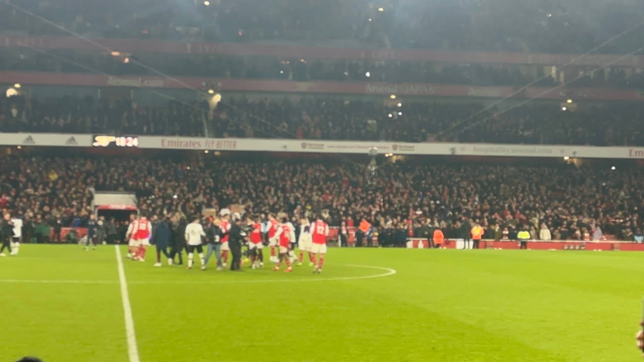 AMAZING FULL-TIME SCENES AT THE EMIRATES AS ARSENAL BEAT MAN UTD 22/1/23