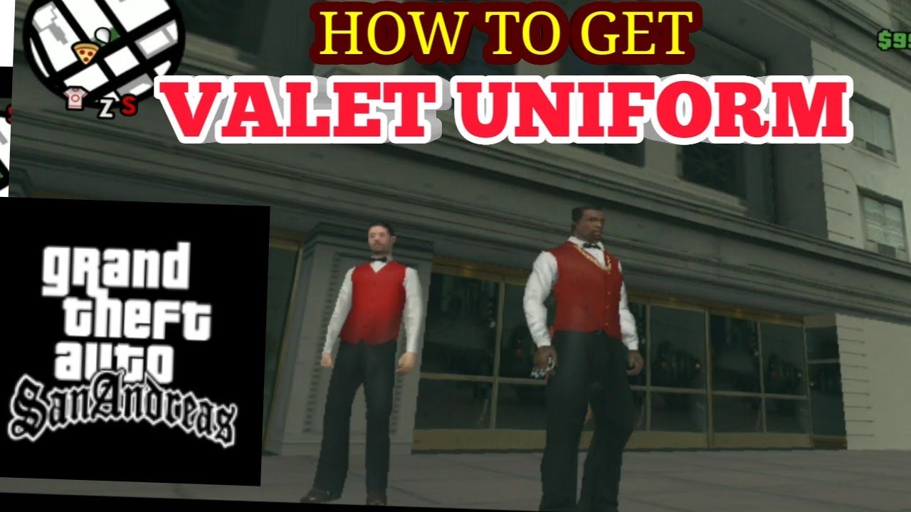 How to get valet uniform in gta san andreas